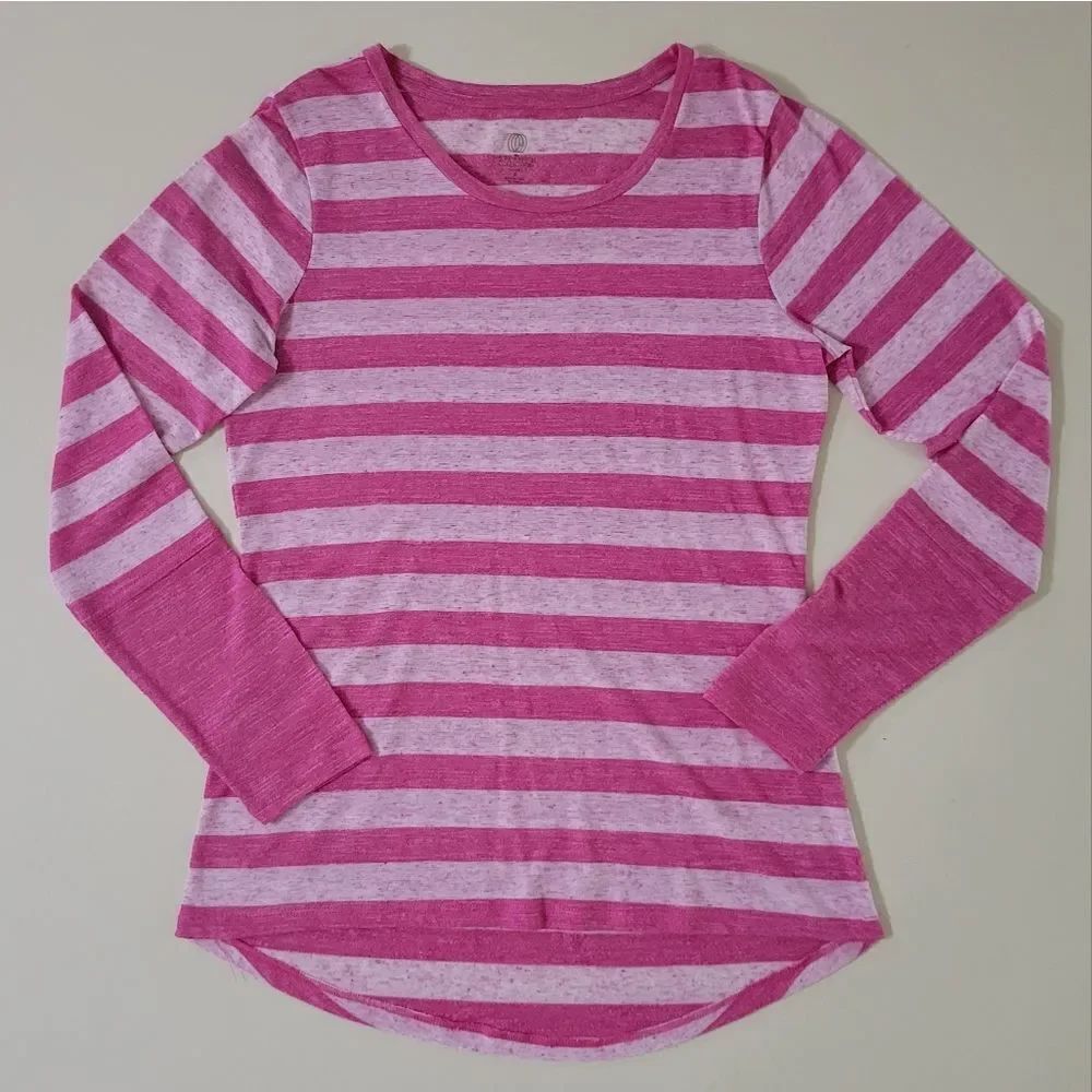 Marika Balance Collection Women's Pink Stripe Long Sleeve Top